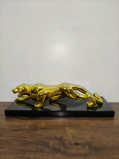 Golden Aluminium Leopard Model